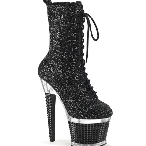Noir glitter 20 cm SPECTATOR-1040G exotic bottines de pole dance