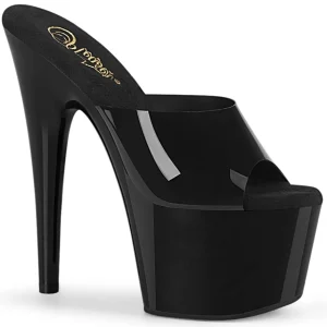 Noir Jelly-Like 18 cm ADORE-701N mules talons hauts de pole dance