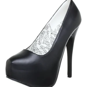 Noir Mat 14,5 cm Burlesque BORDELLO TEEZE-06 Escarpins Haut Talon