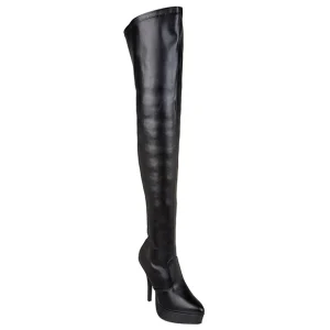 Noir Mat 13,5 cm INDULGE-3000 Cuissardes Haut Talon