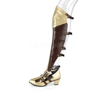 Noir Mat 6,5 cm MAIDEN-8830 bottes cuissardes cosplay