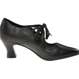 Noir Mat 7 cm retro vintage VICTORIAN-03 escarpins à talons hauts