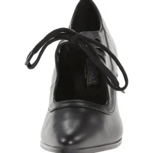 Noir Mat 7 cm retro vintage VICTORIAN-03 escarpins à talons hauts