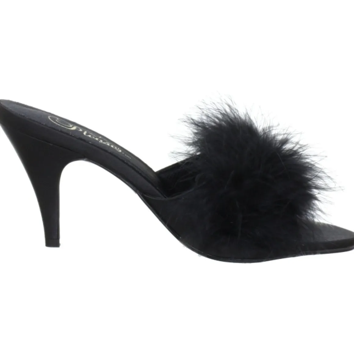 noir_plumes__cm_amour_cha_2.webp Noir Plumes 8 cm AMOUR-03 Chaussures Mules pour Hommes