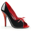 Noir Rouge 12,5 cm SEDUCE-216 Chaussures pour femmes a talon