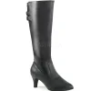 Noir Similicuir 7,5 cm DIVINE-2018 grande taille bottes femmes