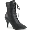 Noir Similicuir 10 cm DREAM-1020 grande taille bottines femmes