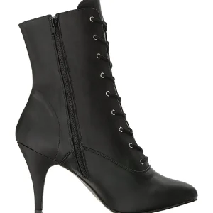 Noir Similicuir 10 cm DREAM-1020 grande taille bottines femmes