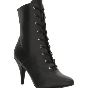 Noir Similicuir 10 cm DREAM-1020 grande taille bottines femmes
