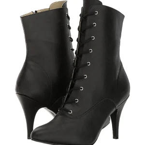 Noir Similicuir 10 cm DREAM-1020 grande taille bottines femmes