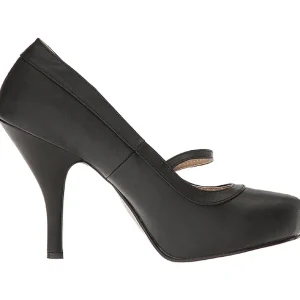 Noir Similicuir 11,5 cm PINUP-01 grande taille escarpins femmes
