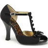 Noir Suede 10 cm SMITTEN-10 Rockabilly escarpins à talons hauts