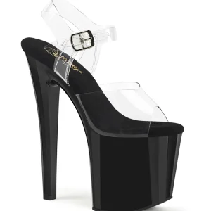 Noir transparent 19 cm ENCHANT-7082 chaussures plateforme et talons