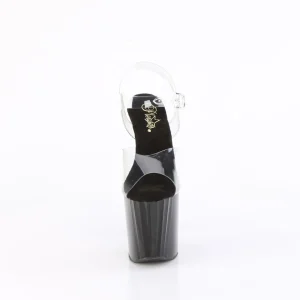 Noir transparent 19 cm ENCHANT-7082 chaussures plateforme et talons