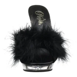 Noir Transparent 13 cm Fabulicious LIP-101-8 Plateforme Mules Hautes