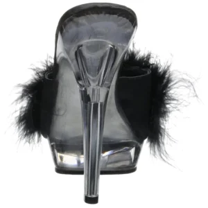 Noir Transparent 13 cm Fabulicious LIP-101-8 Plateforme Mules Hautes