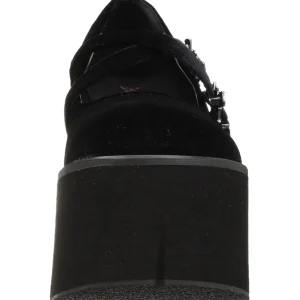 Noir Velours 11,5 cm KERA-10 chaussures lolita plateforme