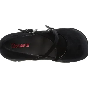 Noir Velours 11,5 cm KERA-10 chaussures lolita plateforme