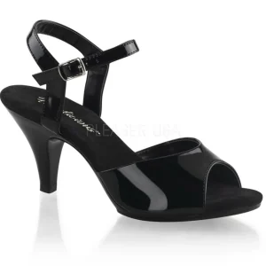 Noir Verni 8 cm BELLE-309 Sandales Femme a Talon