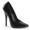 Noir Verni 15 cm DOMINA-420 Escarpins Talons Aiguilles Hommes