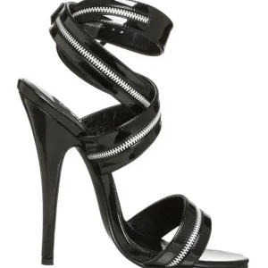 Noir Verni 15 cm DOMINA-119 high heels sandales femmes
