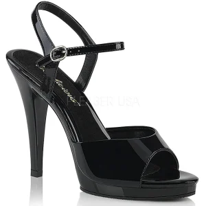 Noir Verni 12 cm FLAIR-409 Sandales Femme a Talon