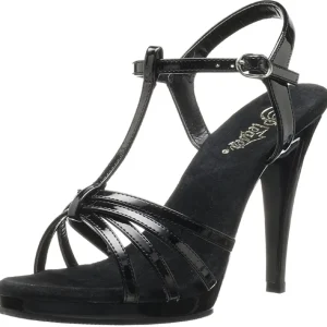Noir Verni 12 cm FLAIR-420 Sandales Femme a Talon