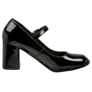 Noir Verni 8 cm GOGO-50 Escarpins Talon Haut