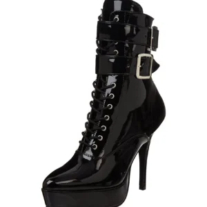 Noir Verni 13,5 cm INDULGE-1026 Bottines Femmes pour Hommes