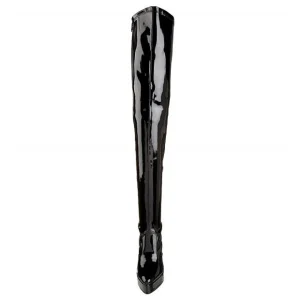 Noir Verni 13,5 cm INDULGE-3000 Cuissardes Haut Talon