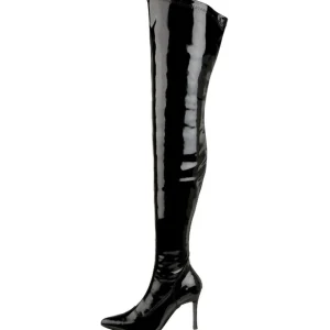 Noir Verni 9,5 cm LUST-3000 bottes overknee femme