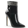 Noir Verni 13 cm SEXY-1006 Bottines Talons Hauts Femmes