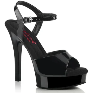 Noires sandales plateforme 13,5 cm MAJESTY-509 sandales talons hauts fabulicious