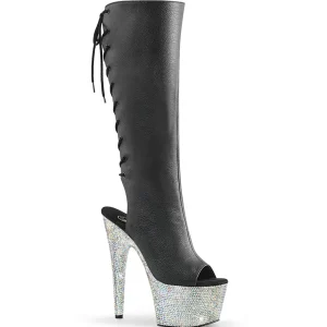 Noirs 18 cm BEJ-2018-7 Pleaser bottes à lacets femme talon