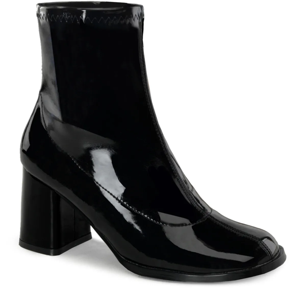 noirs_verni__cm_gogo_bott_0.webp Noirs Verni 7,5 cm GOGO-150 bottines à talons épais stretch