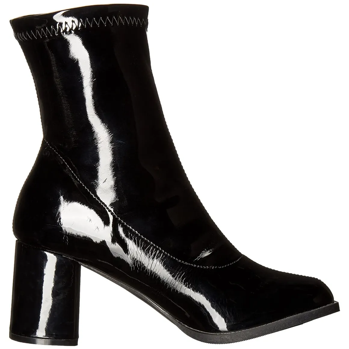 noirs_verni__cm_gogo_bott_1.webp Noirs Verni 7,5 cm GOGO-150 bottines à talons épais stretch
