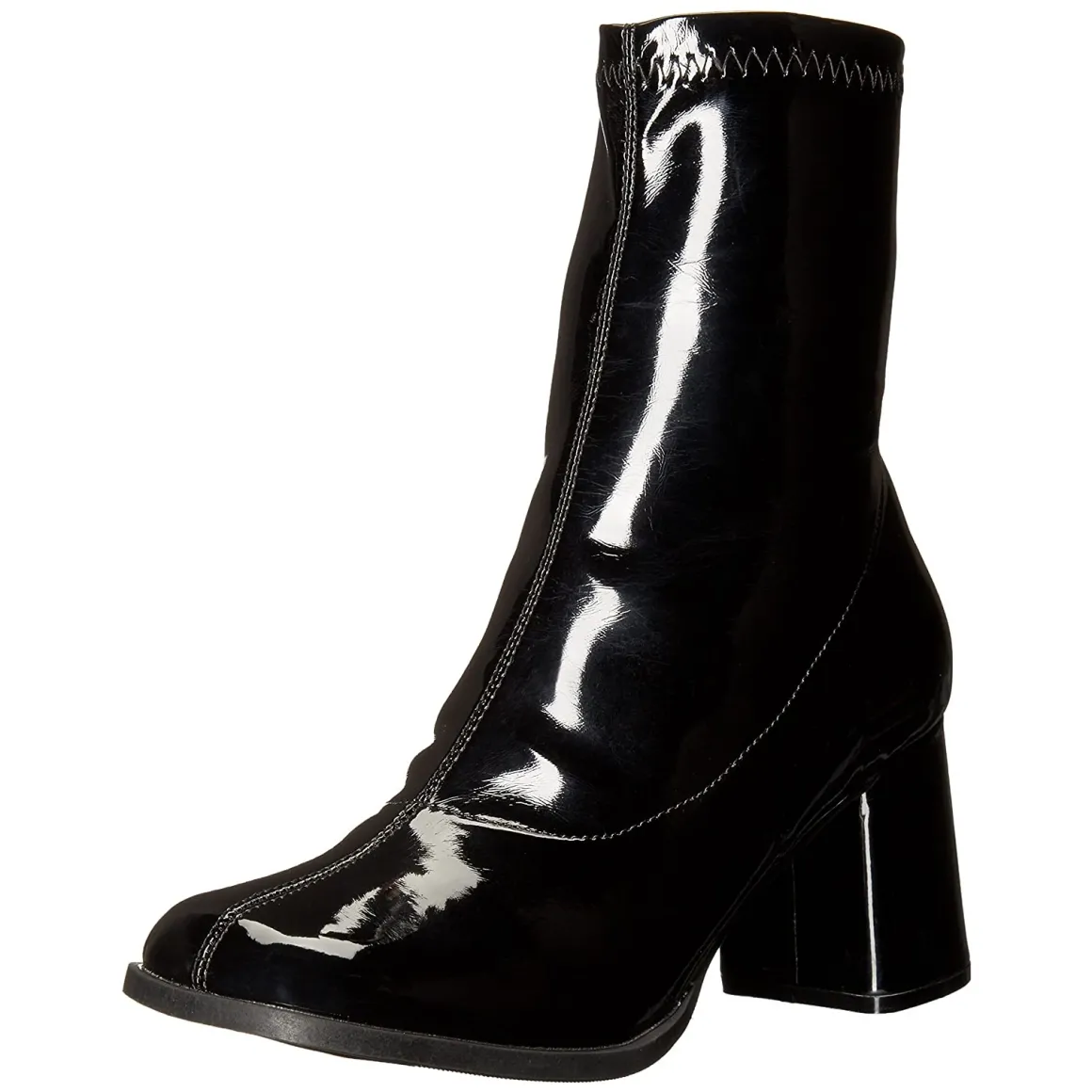 noirs_verni__cm_gogo_bott_2.webp Noirs Verni 7,5 cm GOGO-150 bottines à talons épais stretch