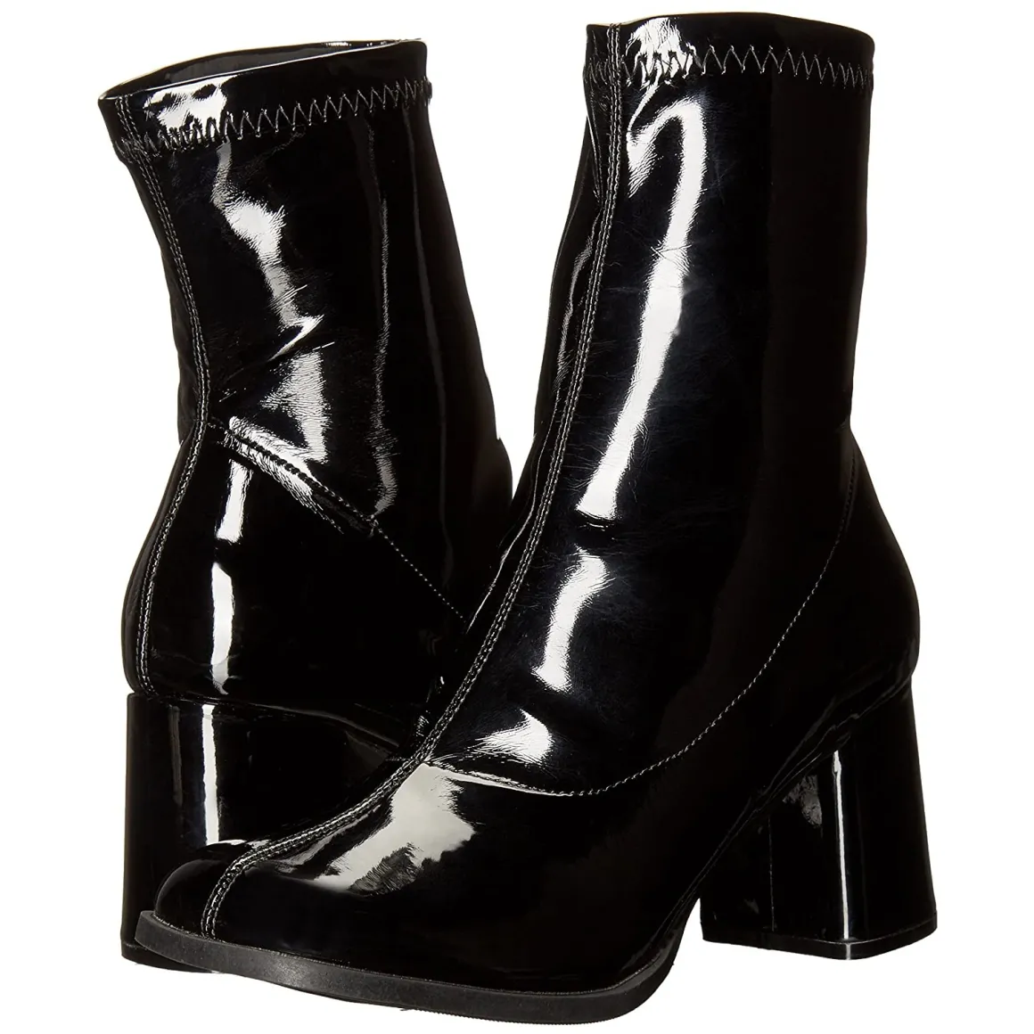 noirs_verni__cm_gogo_bott_5.webp Noirs Verni 7,5 cm GOGO-150 bottines à talons épais stretch