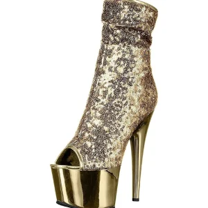 Or 18 cm ADORE-1008SQ bottines a paillettes pour femmes