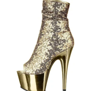 Or 18 cm ADORE-1008SQ bottines a paillettes pour femmes