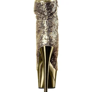 Or 18 cm ADORE-1008SQ bottines a paillettes pour femmes
