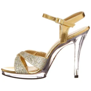 Or Etincelle 12 cm FLAIR-419G Sandales Femme a Talon