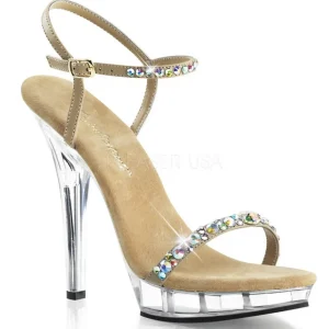 Or Strass 13 cm LIP-131 Plateforme Sandales Talons Hauts