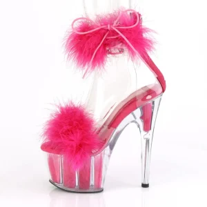 Pink 18 cm ADORE-724F sandales à talons hauts et plumes pole dance