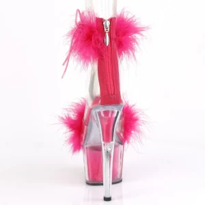 Pink 18 cm ADORE-724F sandales à talons hauts et plumes pole dance