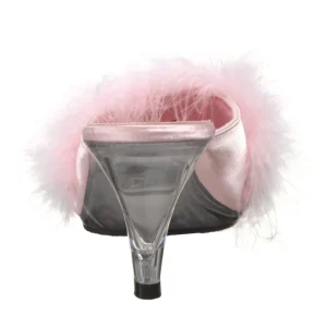 Pink 8 cm BELLE-301F plumes de marabout Mules Chaussures