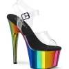 Plateforme arc en ciel 18 cm ADORE-708RC chaussures de pole dance