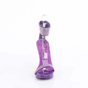 Pourpre 11,5 cm CHIC-40 bande de cheville sandales talon aiguille en métal