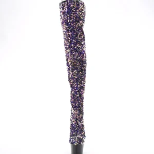 Pourpre Paillettes 20 cm ADORE-3020 bottes overknee plateforme de pole dance