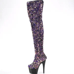 Pourpre Paillettes 20 cm ADORE-3020 bottes overknee plateforme de pole dance